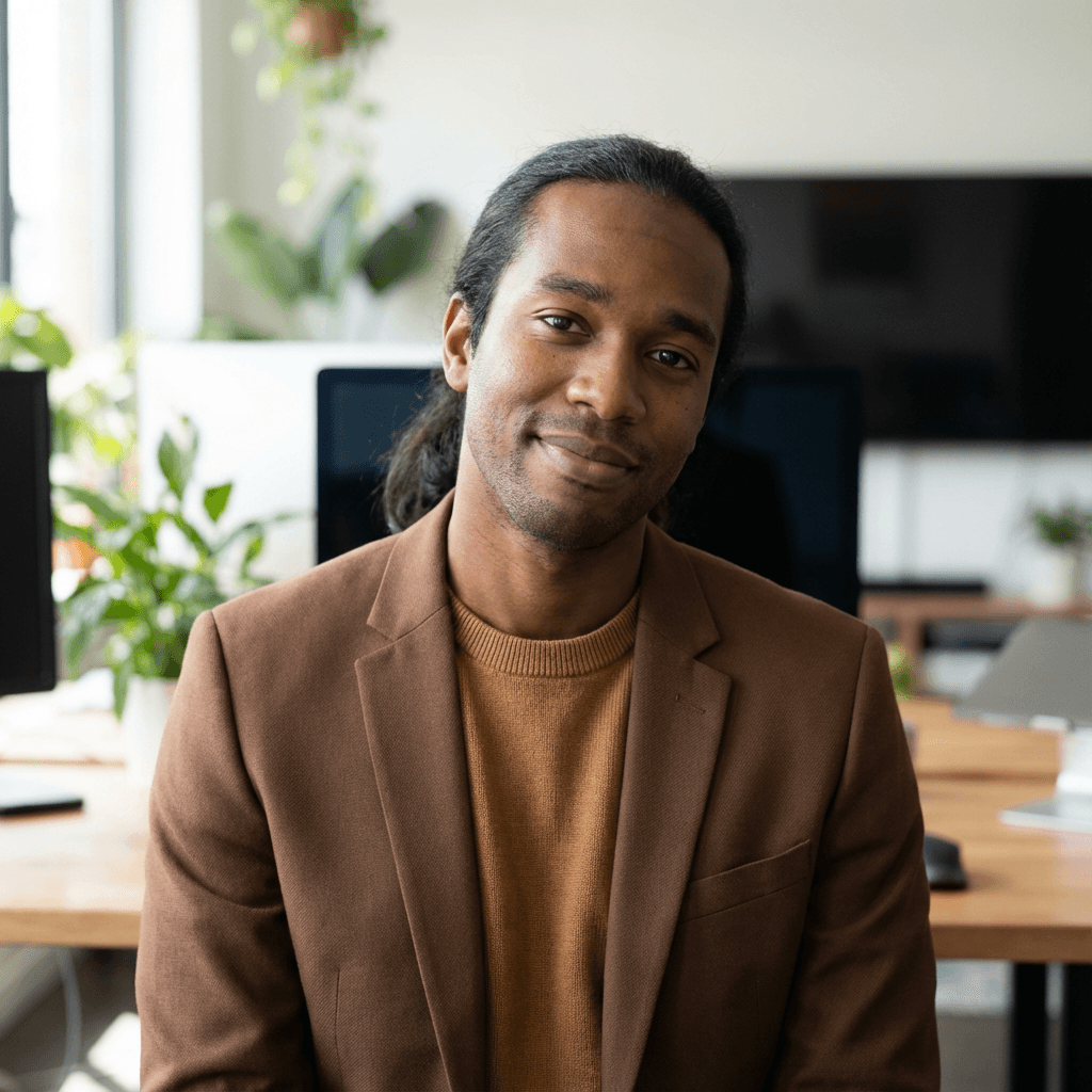 David Okafor, director, in a professional healthcare office